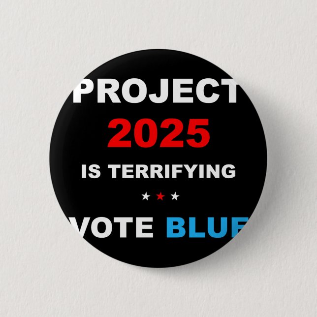 Vote Save Democracy Stop Project 2025 1  6 Cm Round Badge (Front)