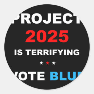 Vote Save Democracy Stop Project 2025 1 Classic Round Sticker