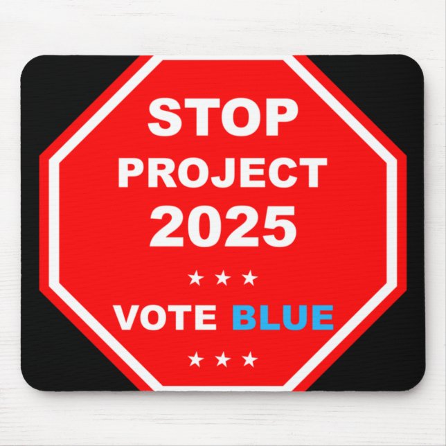 Vote Save Democracy Stop Project 2025  Mouse Pad (Front)