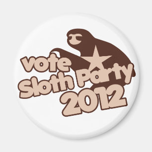 Vote Sloth Party 2012 Magnet