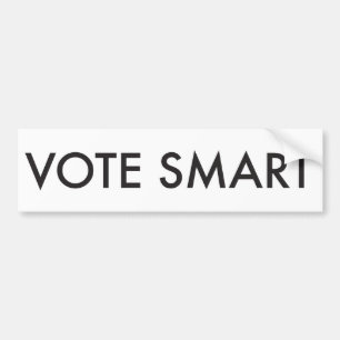 VOTE SMART BUMPER STICKER