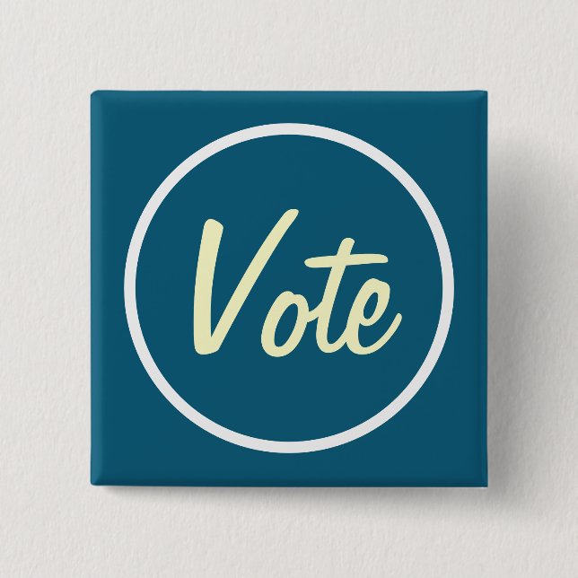 VOTE Square 15 Cm Square Badge (Front)