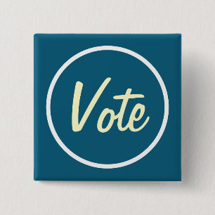 VOTE Square 15 Cm Square Badge