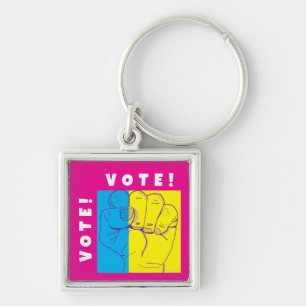 Vote square key chain