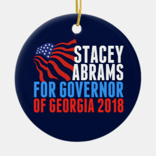 Vote Stacey Abrams for Georgia Governor 2018 Ceramic Tree Decoration