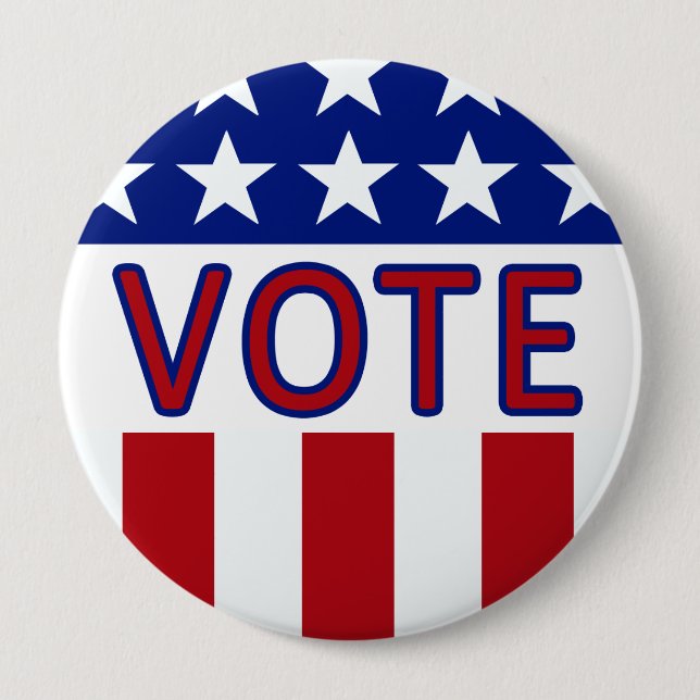 Vote Stars & Stripes Huge Button (Front)