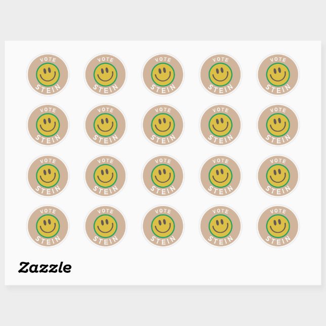Vote Stein Green Party Classic Round Sticker (Sheet)