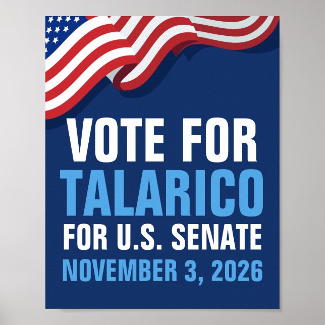 Vote Talarico for Senate 2026 American Poster (Front)