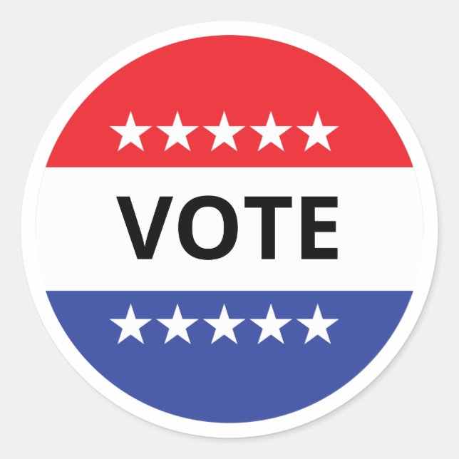 Vote Template Classic Round Sticker (Front)