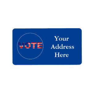 Vote Text In Flag Colours Label