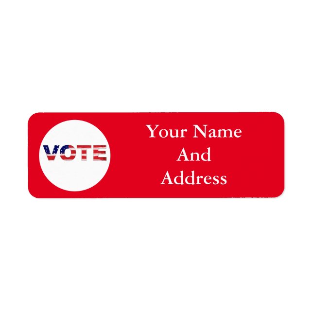 Vote Text In Flag Colours Red (Front)