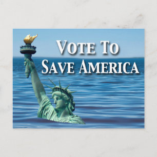 Vote to Save America This Election Postcard