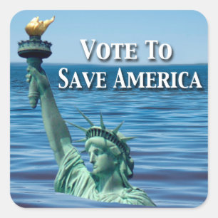 Vote to Save America This Election Square Sticker
