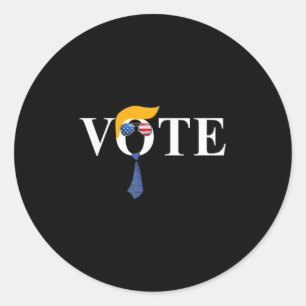 Vote Trump 2024 Hair Tie Funny Pocket Design Classic Round Sticker