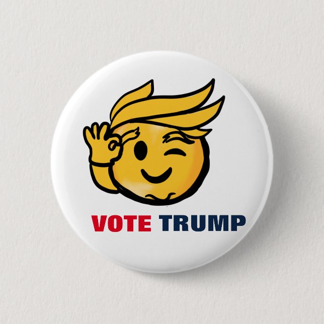 VOTE TRUMP 6 CM ROUND BADGE (Front)