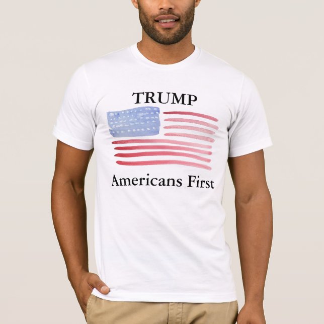 Vote Trump Americans First T-Shirt (Front)
