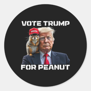 Vote Trump For Peanut The Squirrel 2 Classic Round Sticker