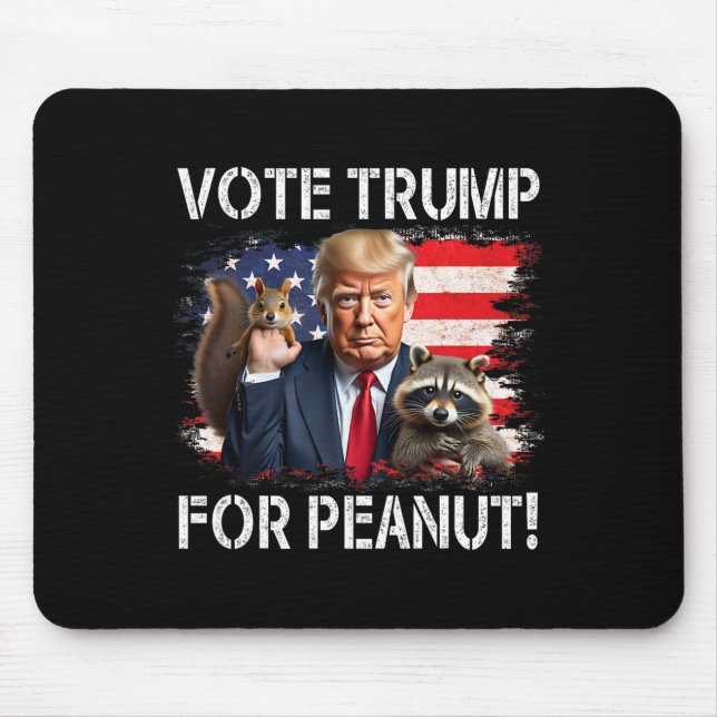 Vote Trump For Peanut The Squirrel 2  Mouse Pad (Front)
