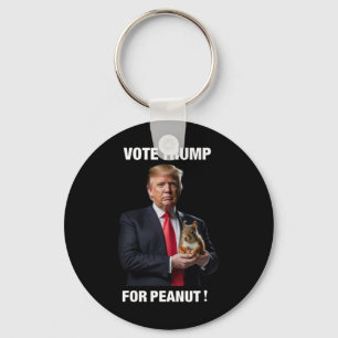 Vote Trump For Peanut The Squirrel 3 Key Ring
