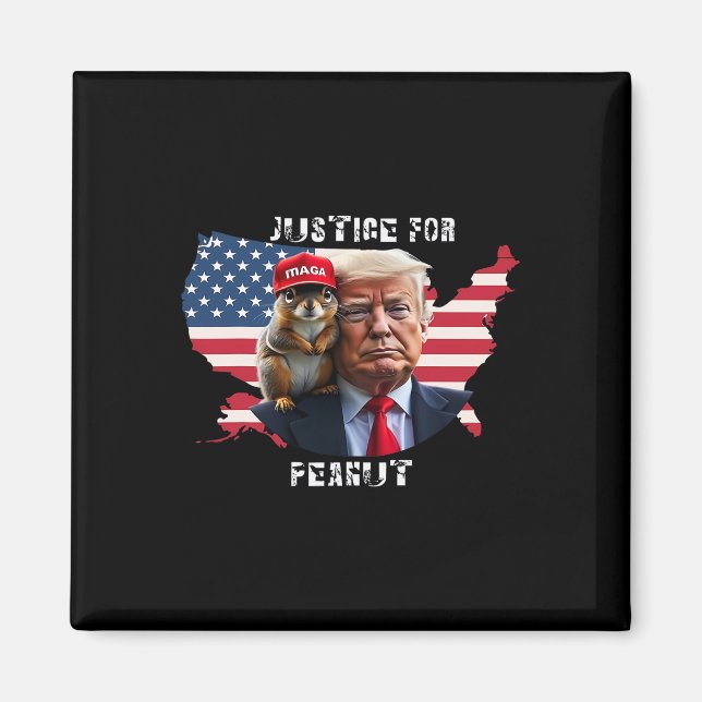 Vote Trump For Peanut The Squirrel 4  Magnet (Front)