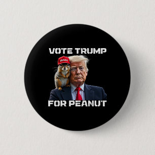 Vote Trump For Peanut The Squirrel  6 Cm Round Badge