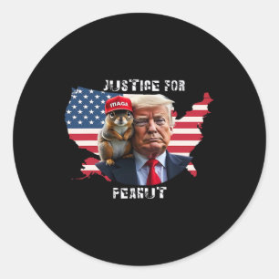 Vote Trump For Peanut The Squirrel Classic Round Sticker