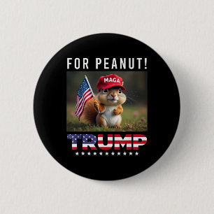 Vote Trump For Peanut The Squirrel Trump 2024 6 Cm Round Badge