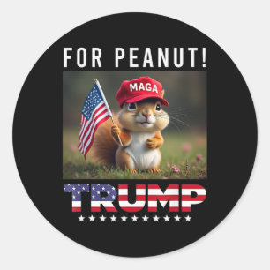 Vote Trump For Peanut The Squirrel Trump 2024  Classic Round Sticker