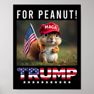 Vote Trump For Peanut The Squirrel Trump 2024  Poster
