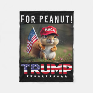 Vote Trump For Peanut The Squirrel Trump 2025  Fleece Blanket