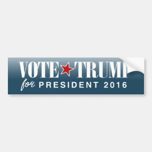 Vote Trump For President 2016 Blue Bumper -.png Sticker