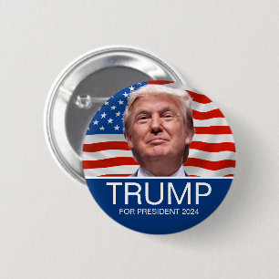 VOTE Trump For President 2024 6 Cm Round Badge