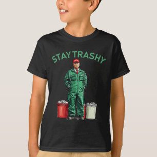 Vote Trump Garbyge Man Stay Trashy 2024 Election P T-Shirt