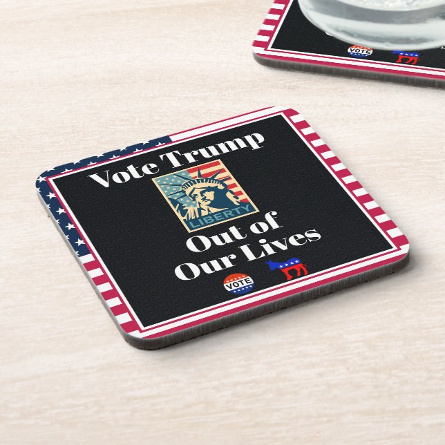 Vote Trump Out of Our Lives Coaster (Left Side)