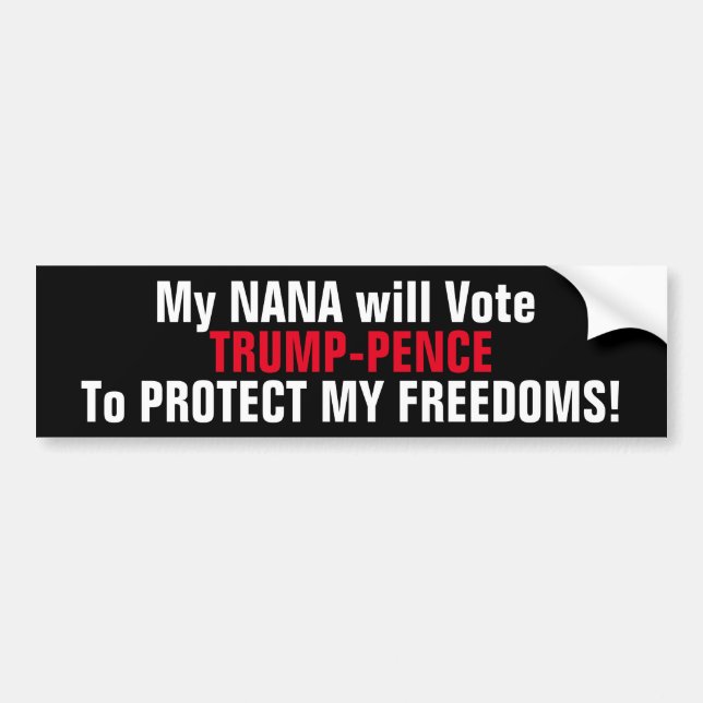 VOTE TRUMP-PENCE bumper sticker (Front)