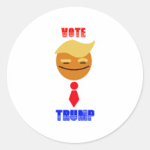 Vote Trump:  Smile Face-Red tie