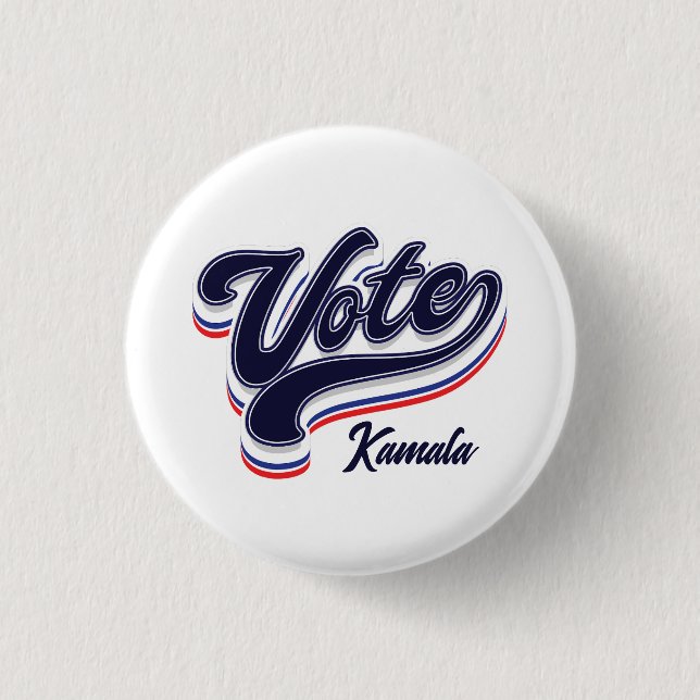 Vote Typography - Election  3 Cm Round Badge (Front)
