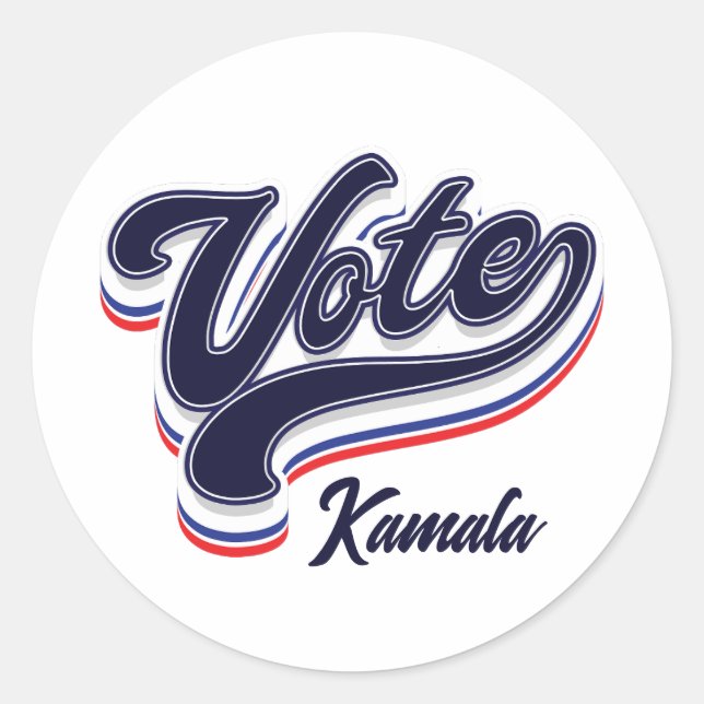 Vote Typography - Election  Classic Round Sticker (Front)