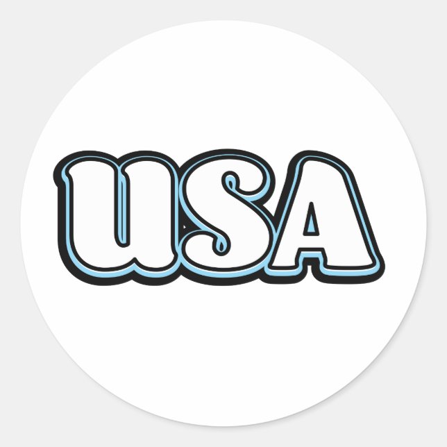 Vote USA Classic Round Sticker (Front)