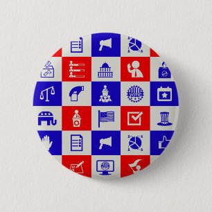 vote USA election 6 Cm Round Badge