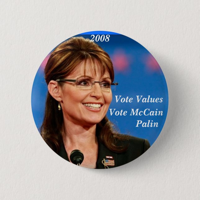 Vote Values(Round) 6 Cm Round Badge (Front)