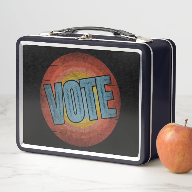 VOTE VINTAGE METAL LUNCH BOX (In Situ)