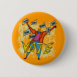 VOTE VOTE VOTE 6 CM ROUND BADGE