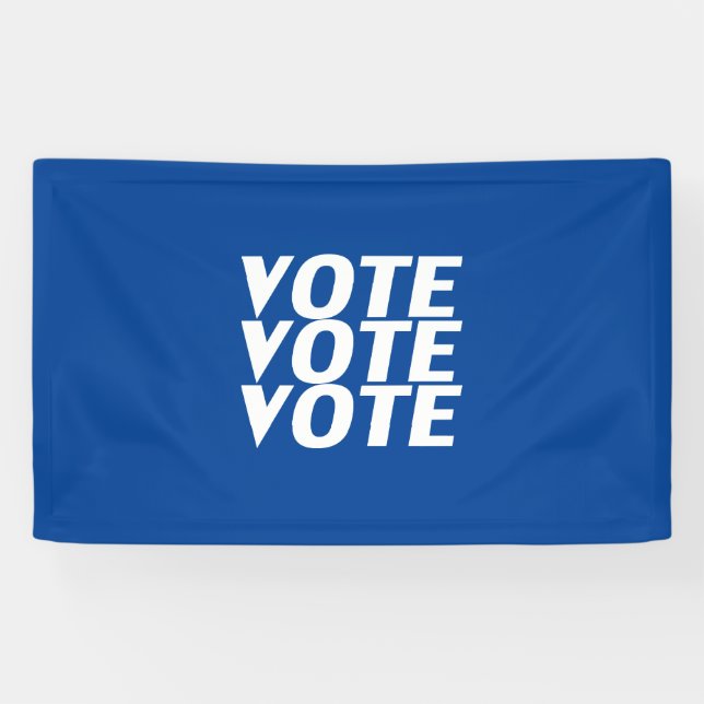 "Vote vote vote" blue white Banner (Horizontal)