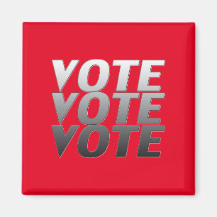 Vote vote vote modern typography gradient grey red magnet