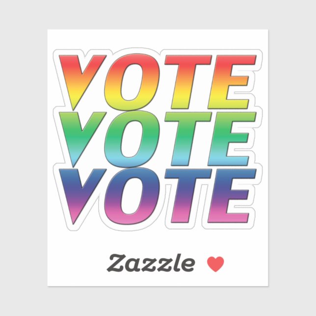 "vote vote vote" Pride lgbtq lgbt colours - (Sheet)