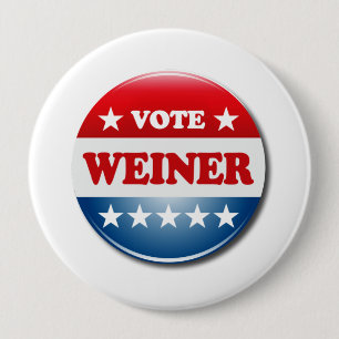 VOTE WEINER 10 CM ROUND BADGE