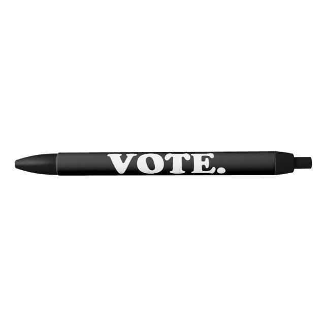 "vote" - white black ink pen (Front)