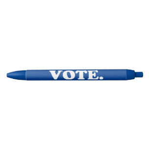 "vote" - white blue blue ink pen