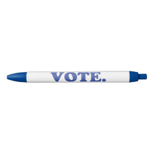 "vote" - white blue ink pen